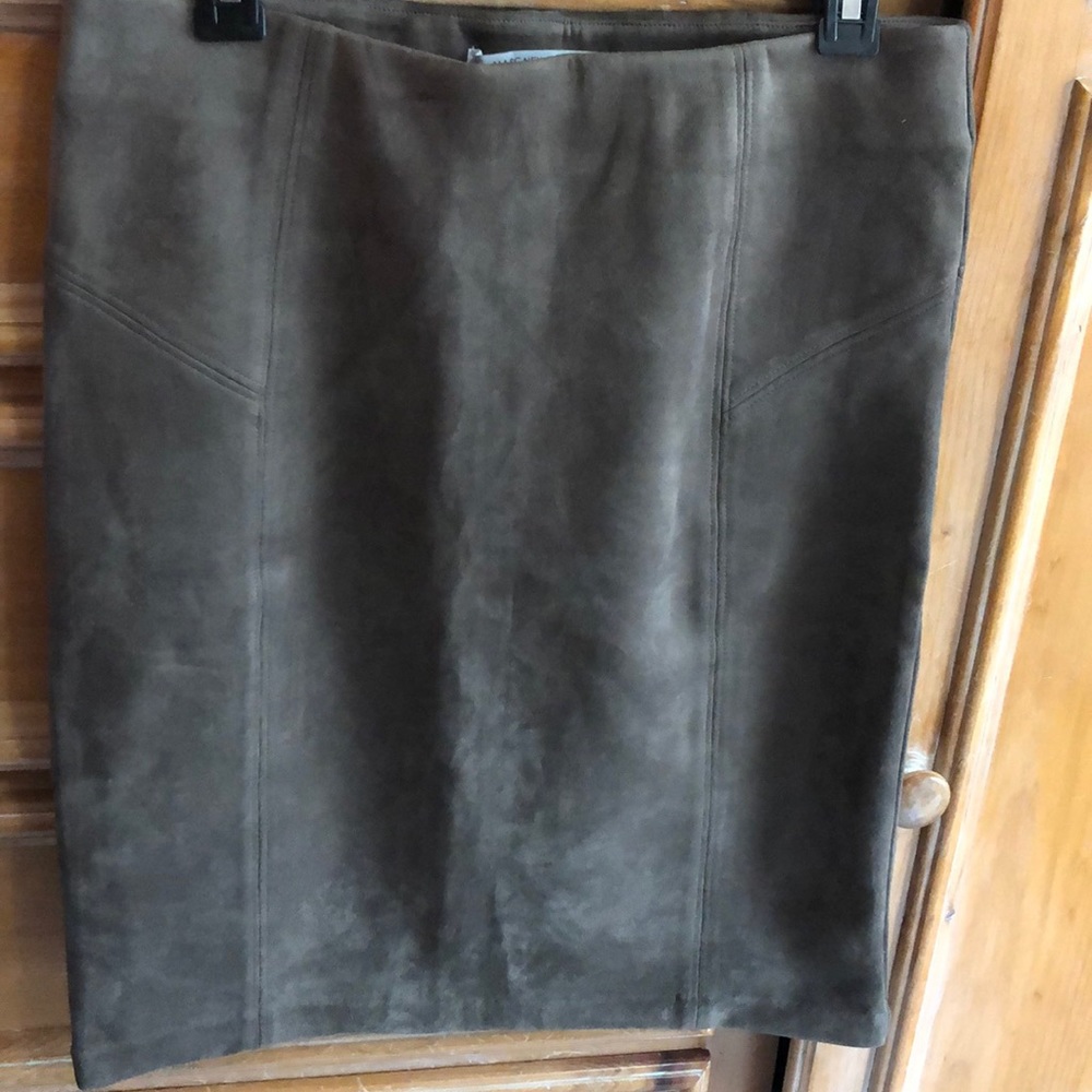 Andrew Marc microsuede pencil skirt